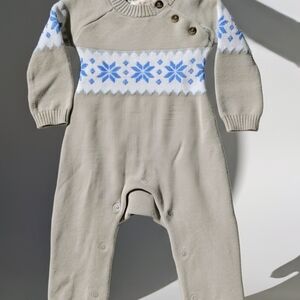 The Beaufort Bonnet Company Perrin Playsuit in Grantley Gray with Barbados Blue